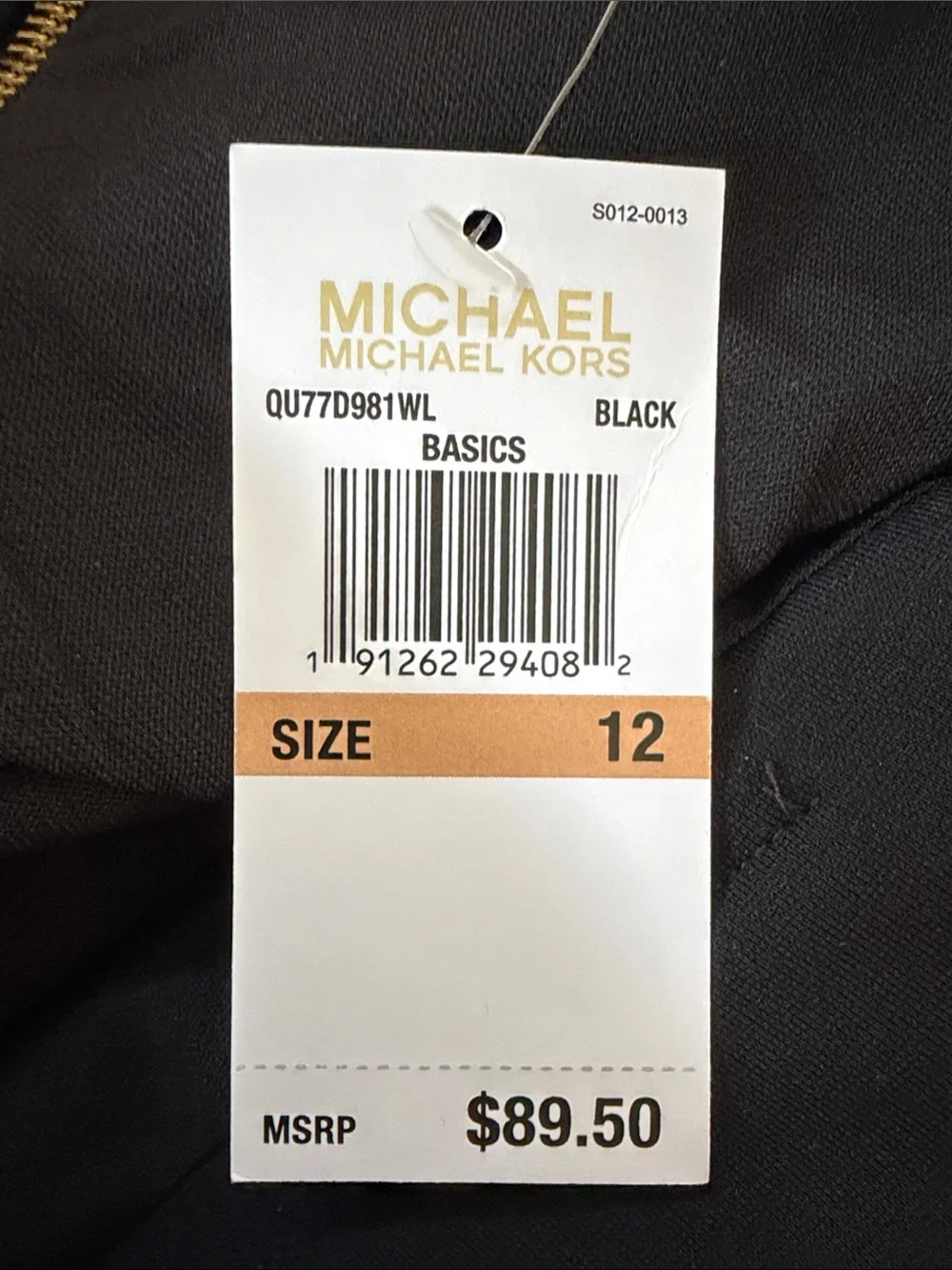 NWT Michael Kors Pencil Midi Skirt 12 Gold Tone Zippers Front Pockets & Back